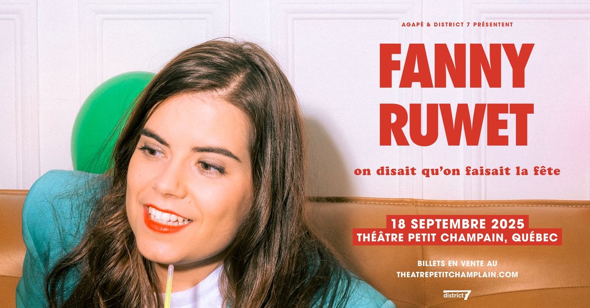 Fanny Ruwet  \/\/ Jeudi 18 septembre 2025 \/\/ Th\u00e9\u00e2tre Petit Champlain