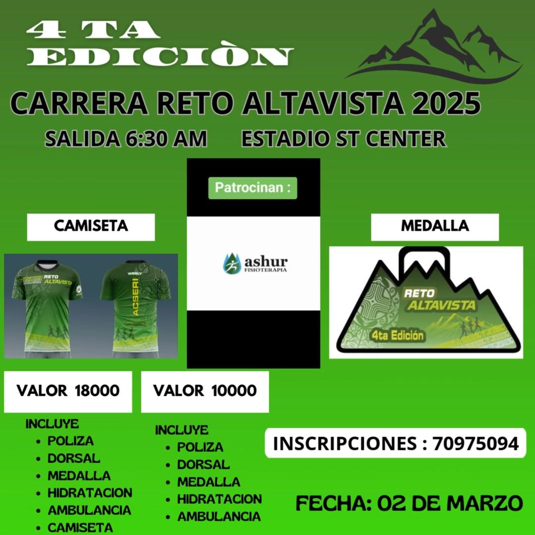 Carrera Trail Reto Alta Vista 4 Edici\u00f3n