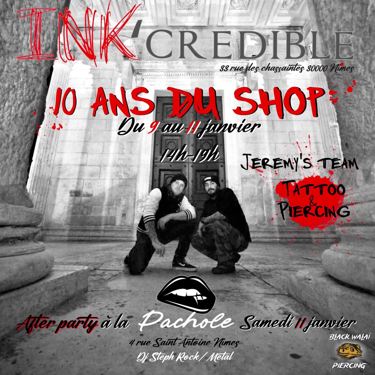 1O Ans de Ink'Credible Tattoo 