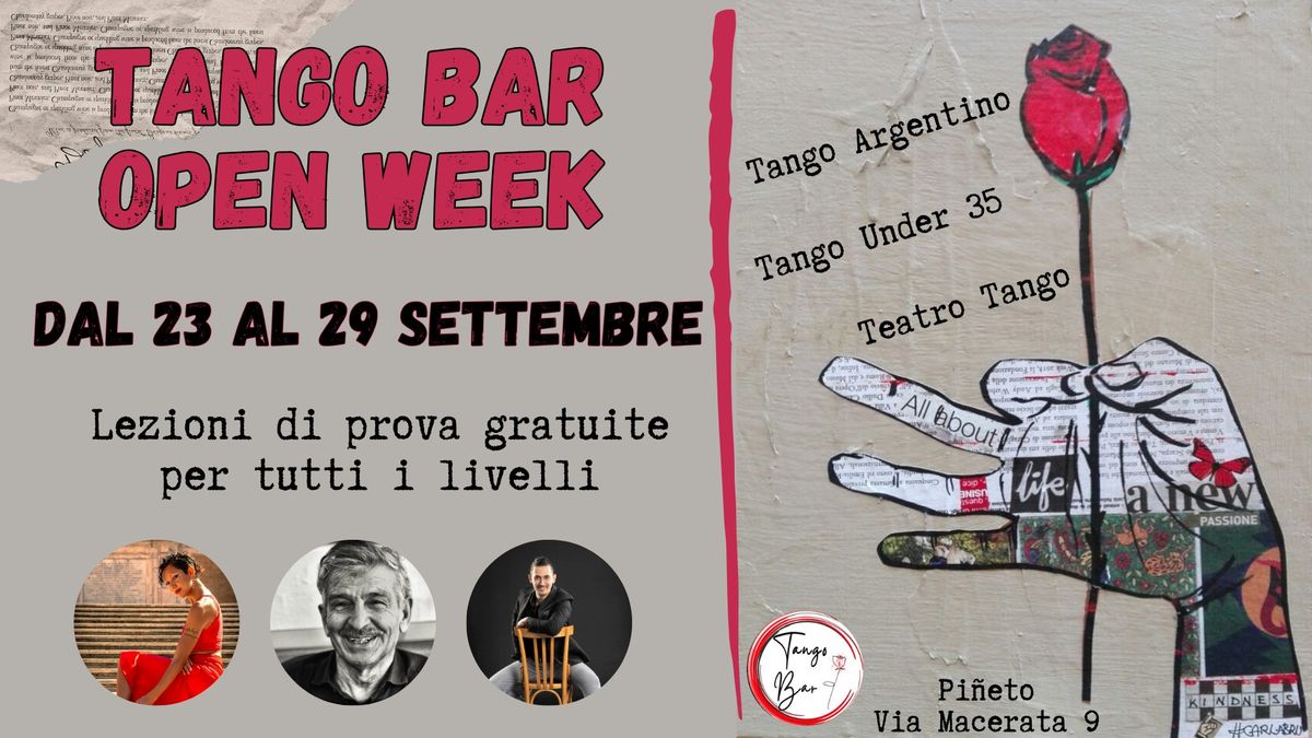 OPEN WEEK TANGO BAR - Lezioni prova gratuite