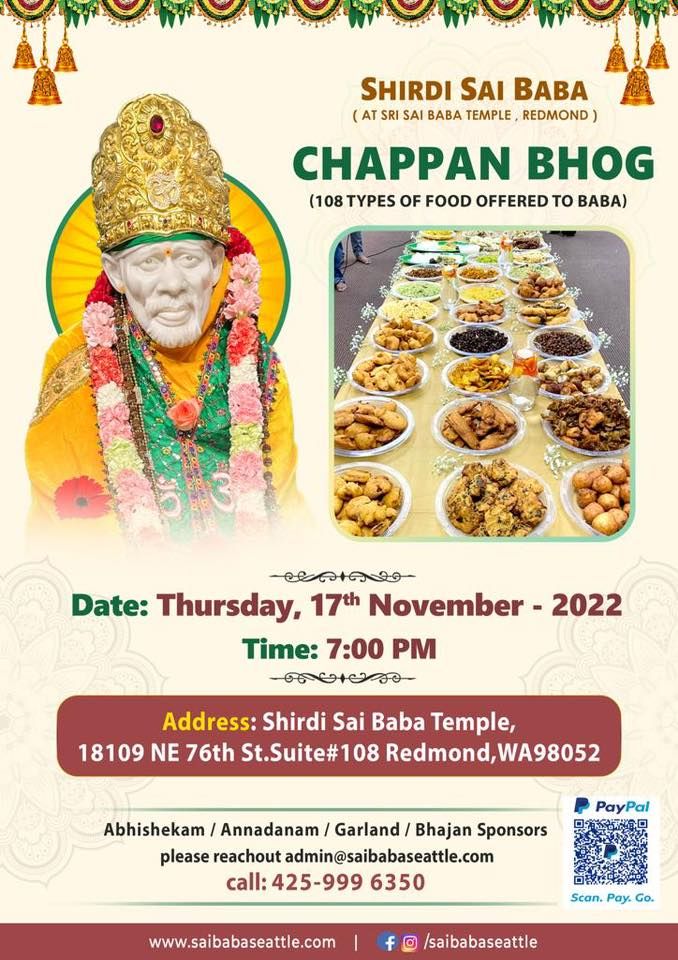 Chappan Bhog at Saibaba Seattle