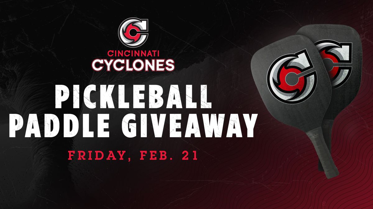 Cincinnati Cyclones V Heartlanders | Pickleball Paddle Giveaway