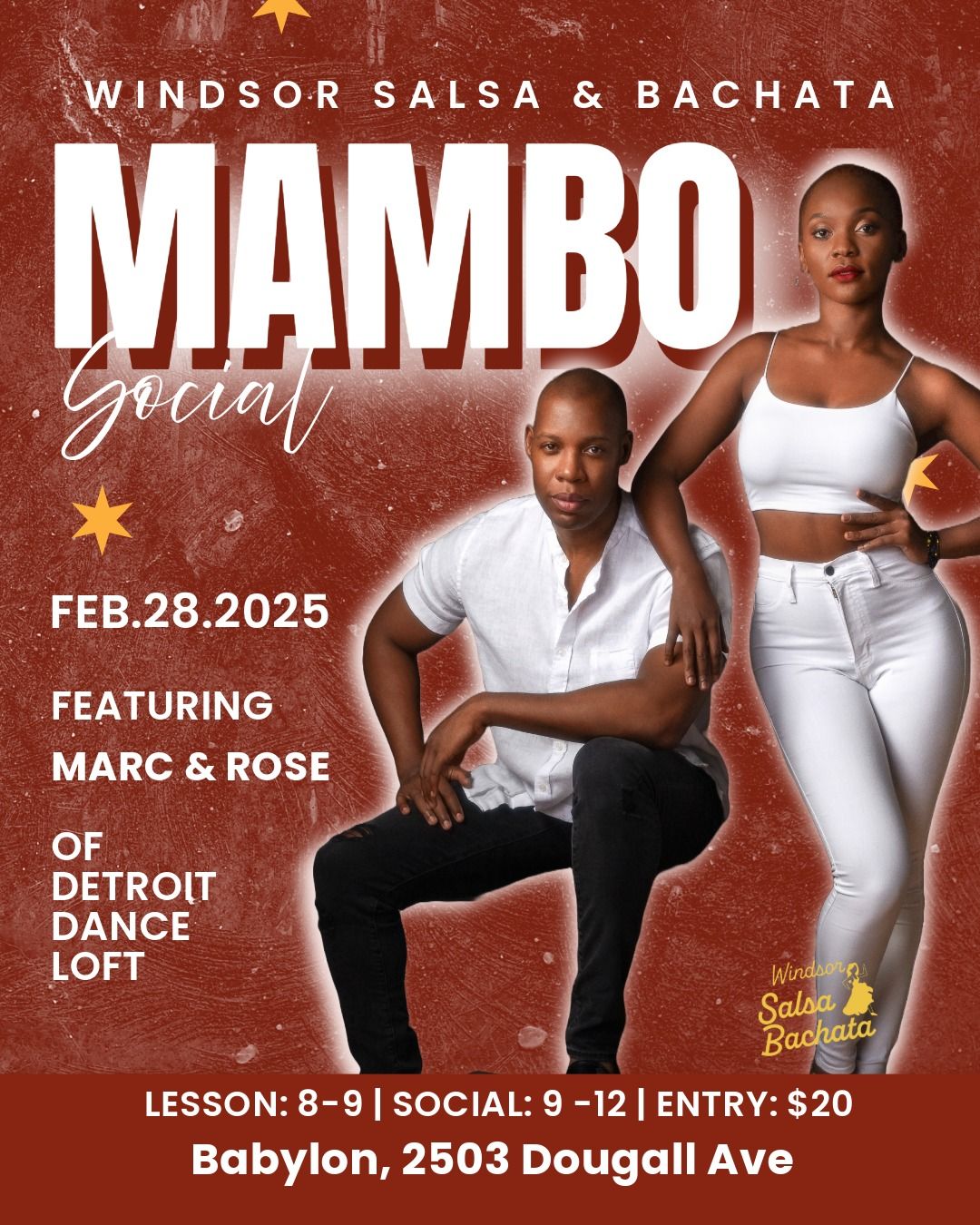 *New Venue* WSB Mambo Social Ft. Marc & Rose! 