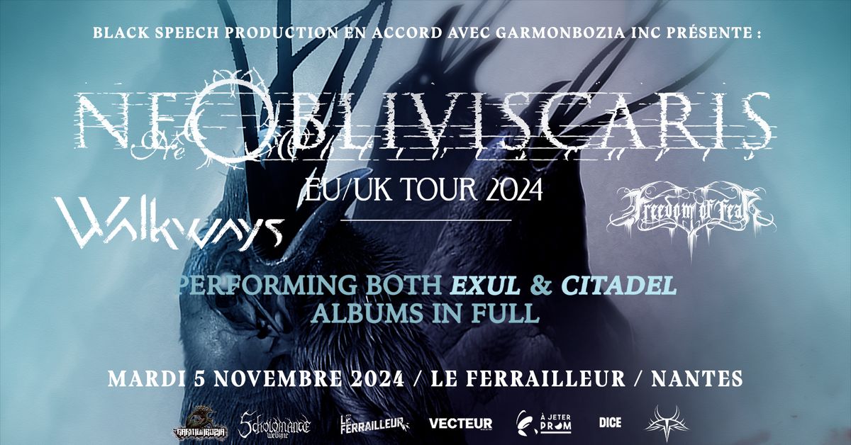 Ne Obliviscaris "Exul & Citadel set" + Walkways + Freedom of Fear - Nantes 