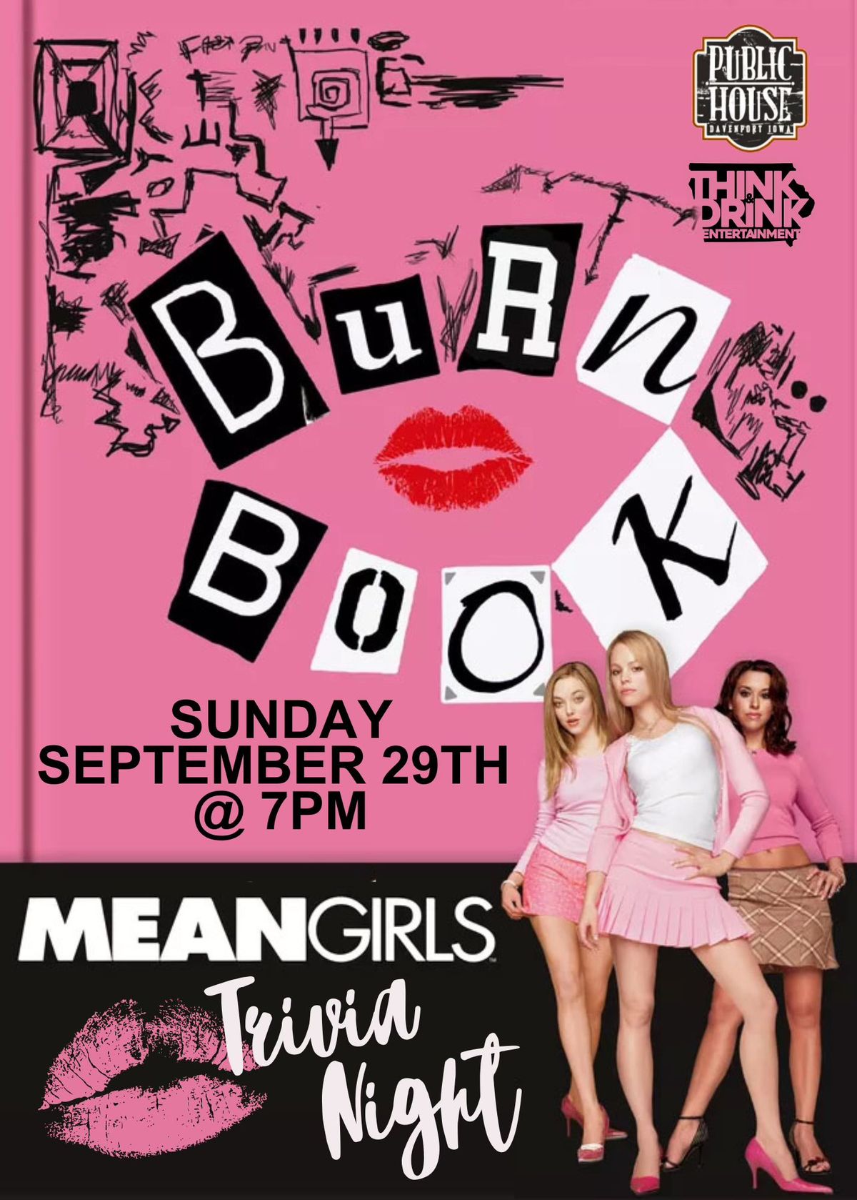 Mean Girls Trivia @ Public House (Davenport, IA) \/ Sunday, September 29th @ 7pm **Ages 21+**