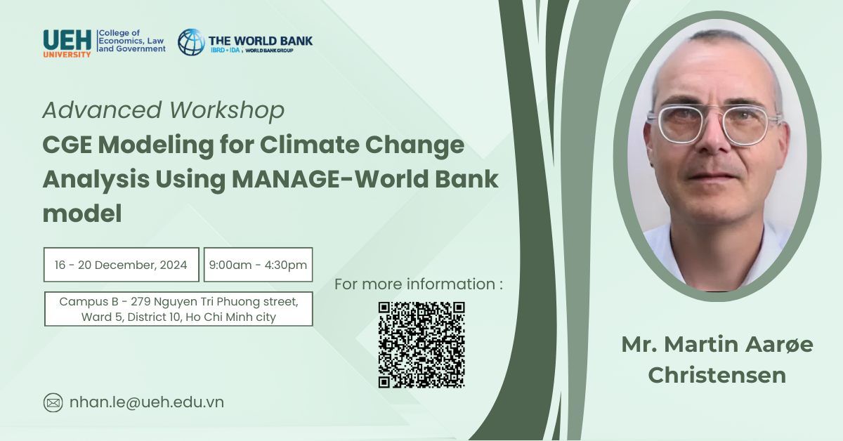 CGE modeling for climate change analysis, using the renowned MANAGE-World Bank model