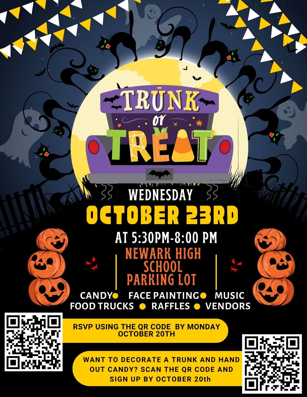 ? Newark High School Trunk or Treat! ? (Free just RSVP) 