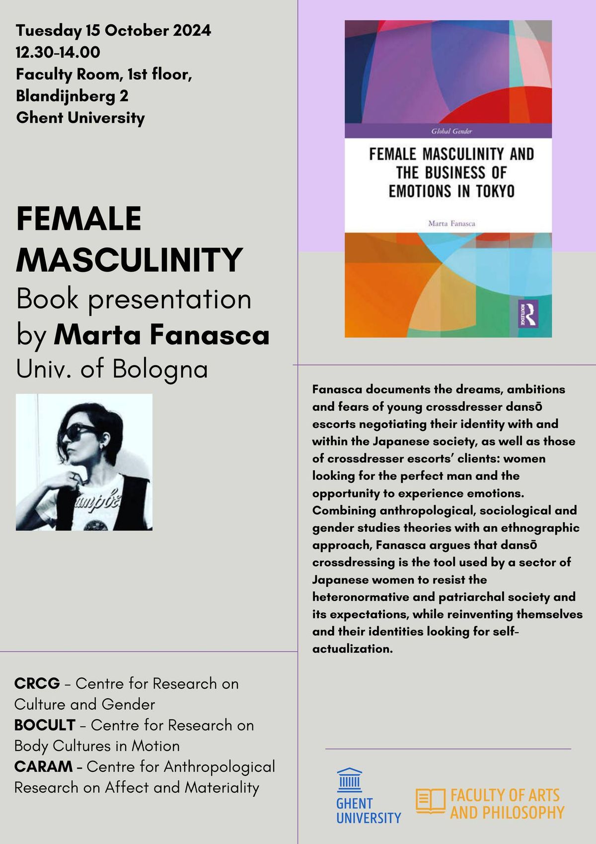 Book presentation 'Female Masculinity and the Business of Emotions in Tokyo' by Marta Fanasca