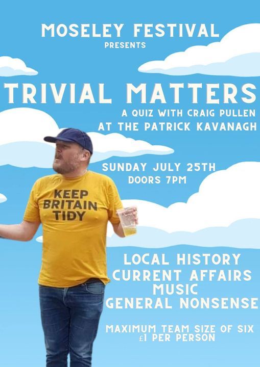 Moseley Festival Quiz: Trivial Matters with Craig Pullen