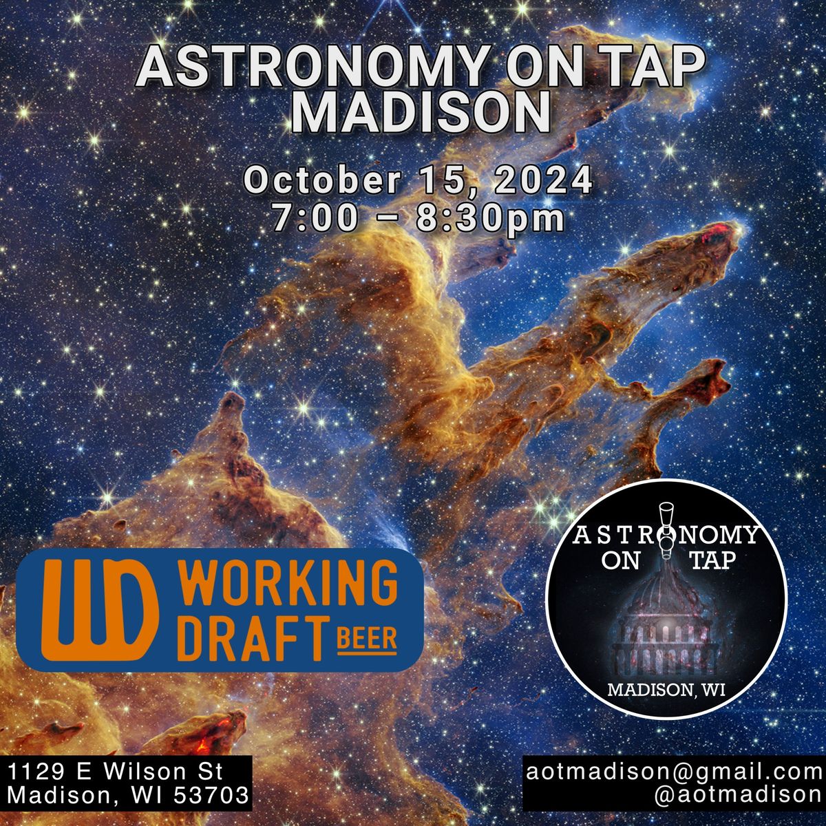 Madison Astronomy on Tap (October 2024): Shine Bright like NASA's Best and Brightest