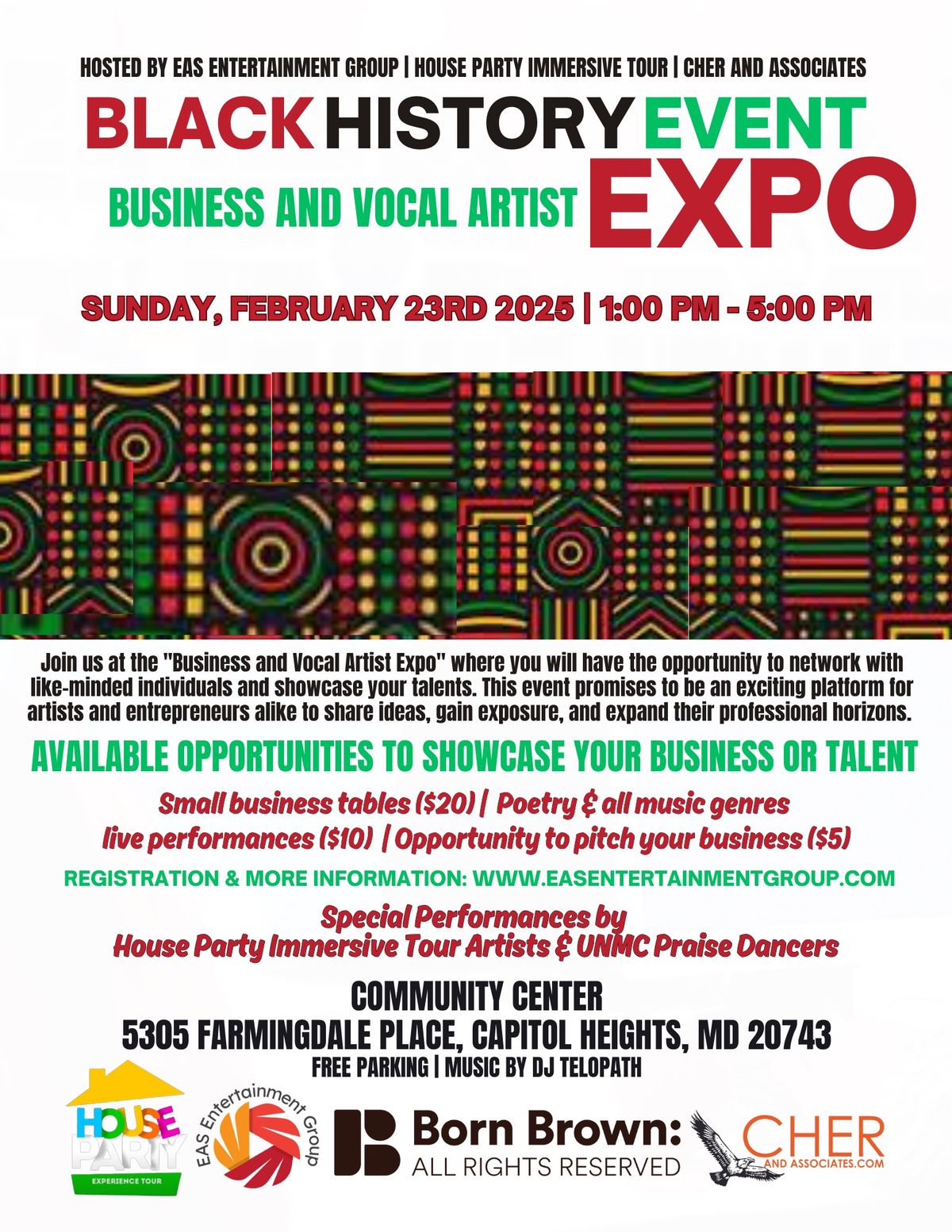 Black History Vendor and Vocal Artist Expo