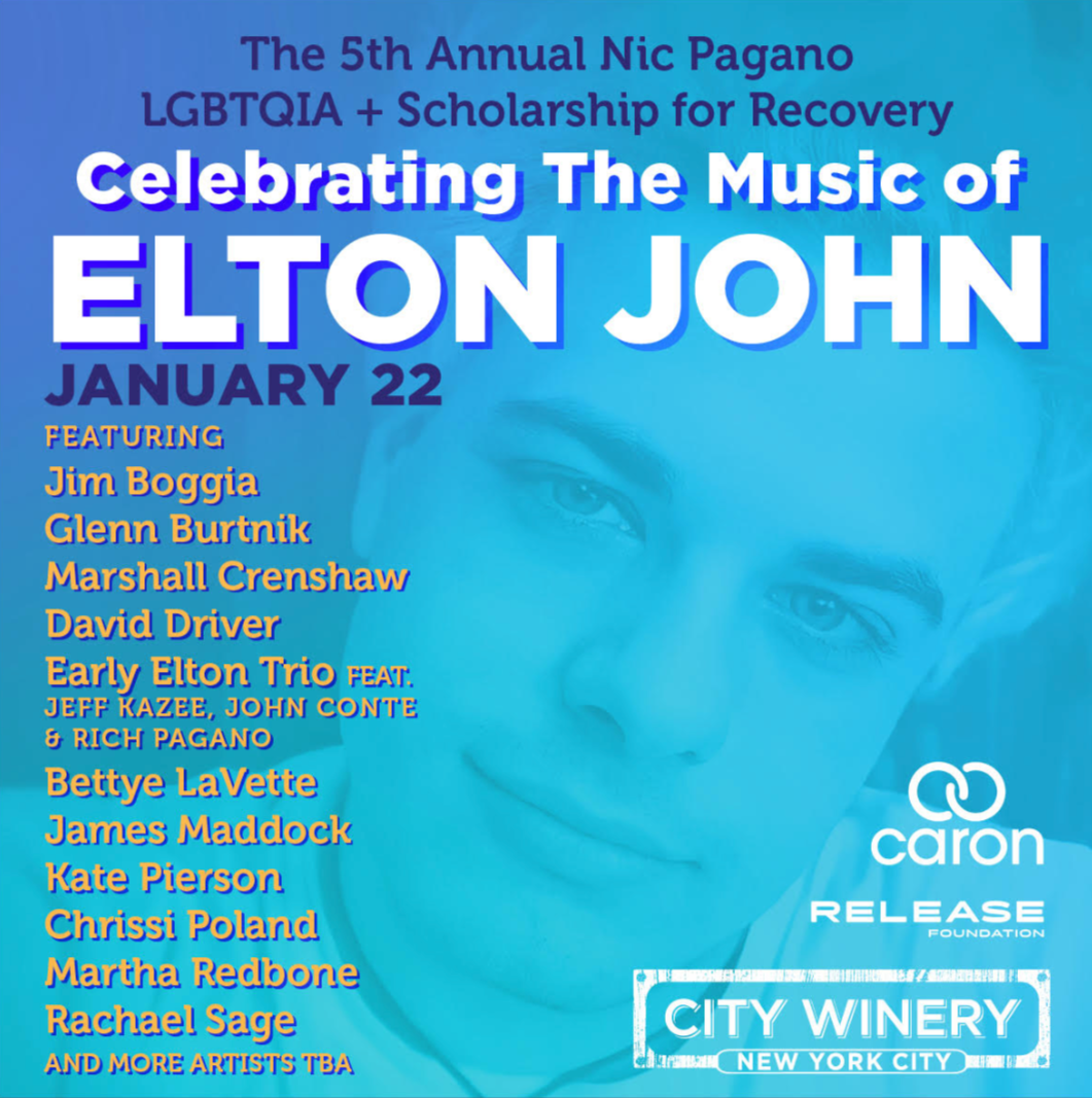 Nic Pagano LGBTQIA+ Scholarship for Recovery Concert at City Winery - New York City