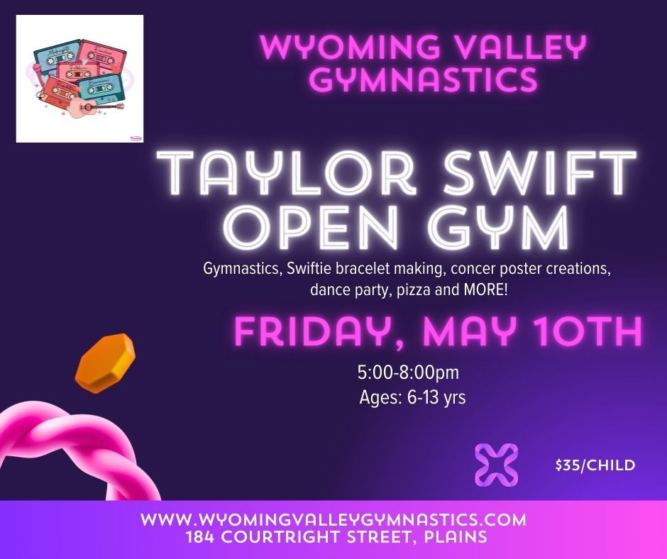 Open Gym: Swiftie Open Gym, Ages 6-13 yrs old