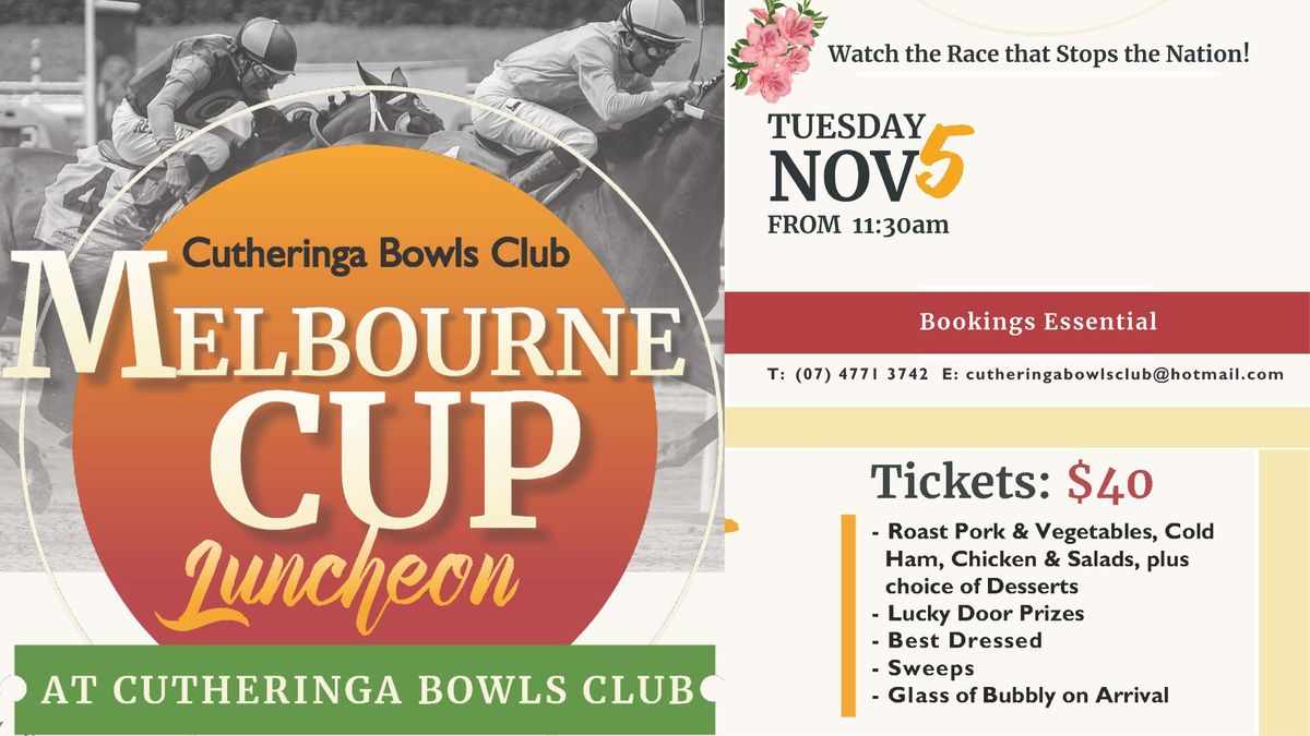 Cutheringa Bowls Club Melbourne Cup Luncheon 2024