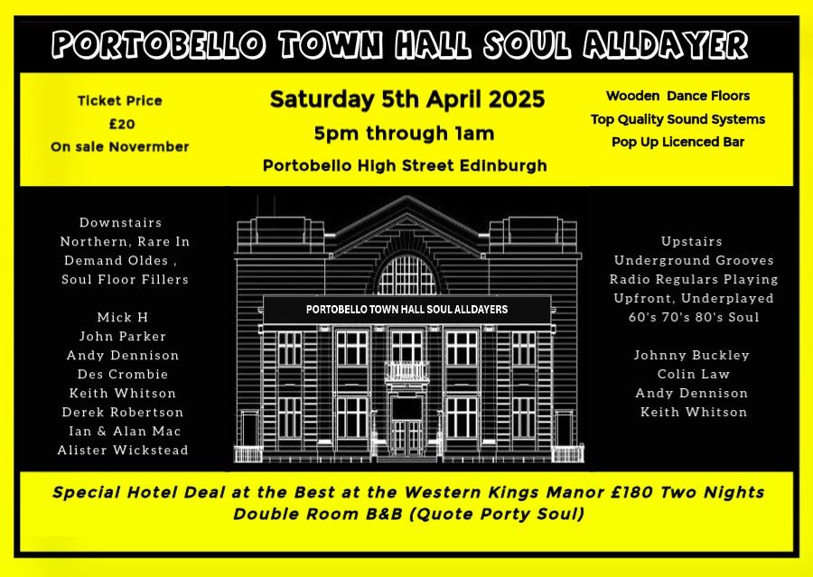 PORTOBELLO TOWN HALL SOUL ALLDAYER 