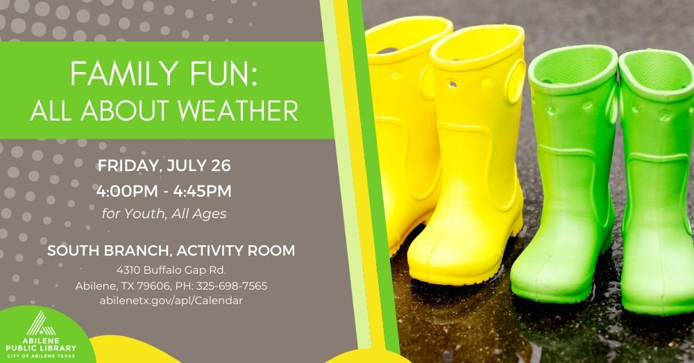 Family Fun: All About Weather (South Branch)