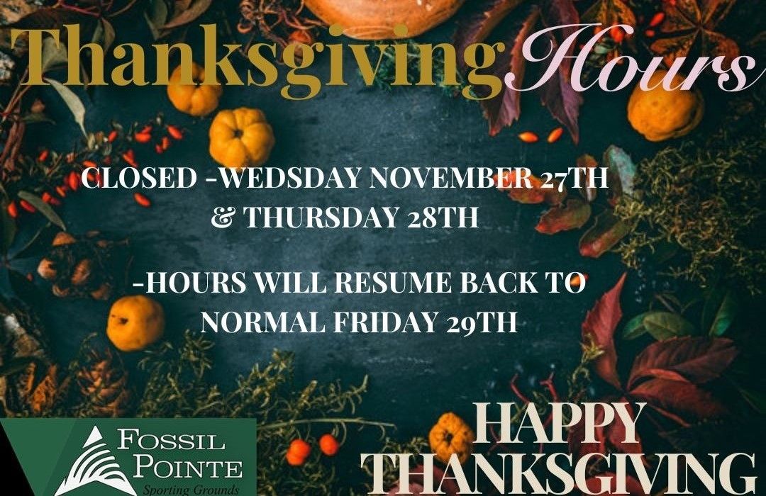 Thanksgiving Holiday Hours