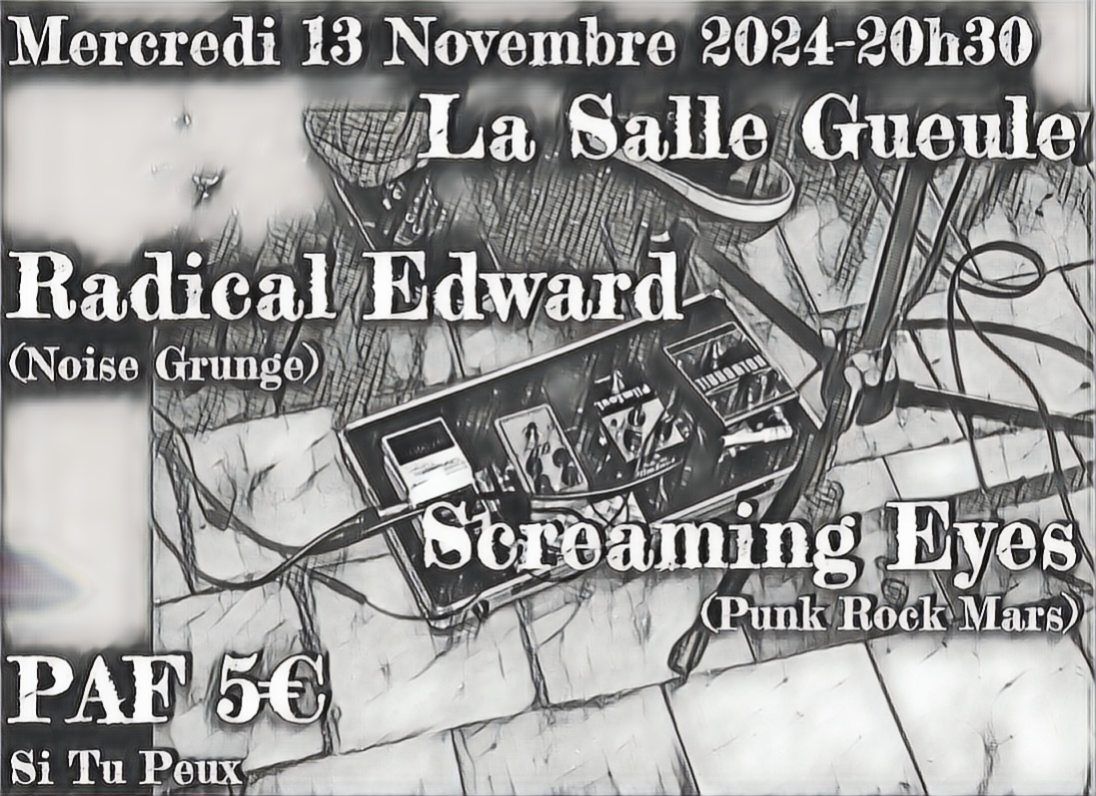 Radical Edward (Noise Grunge Grenoble)   + Screaming eyes  (Fast & Noisy hardcore Marseille)