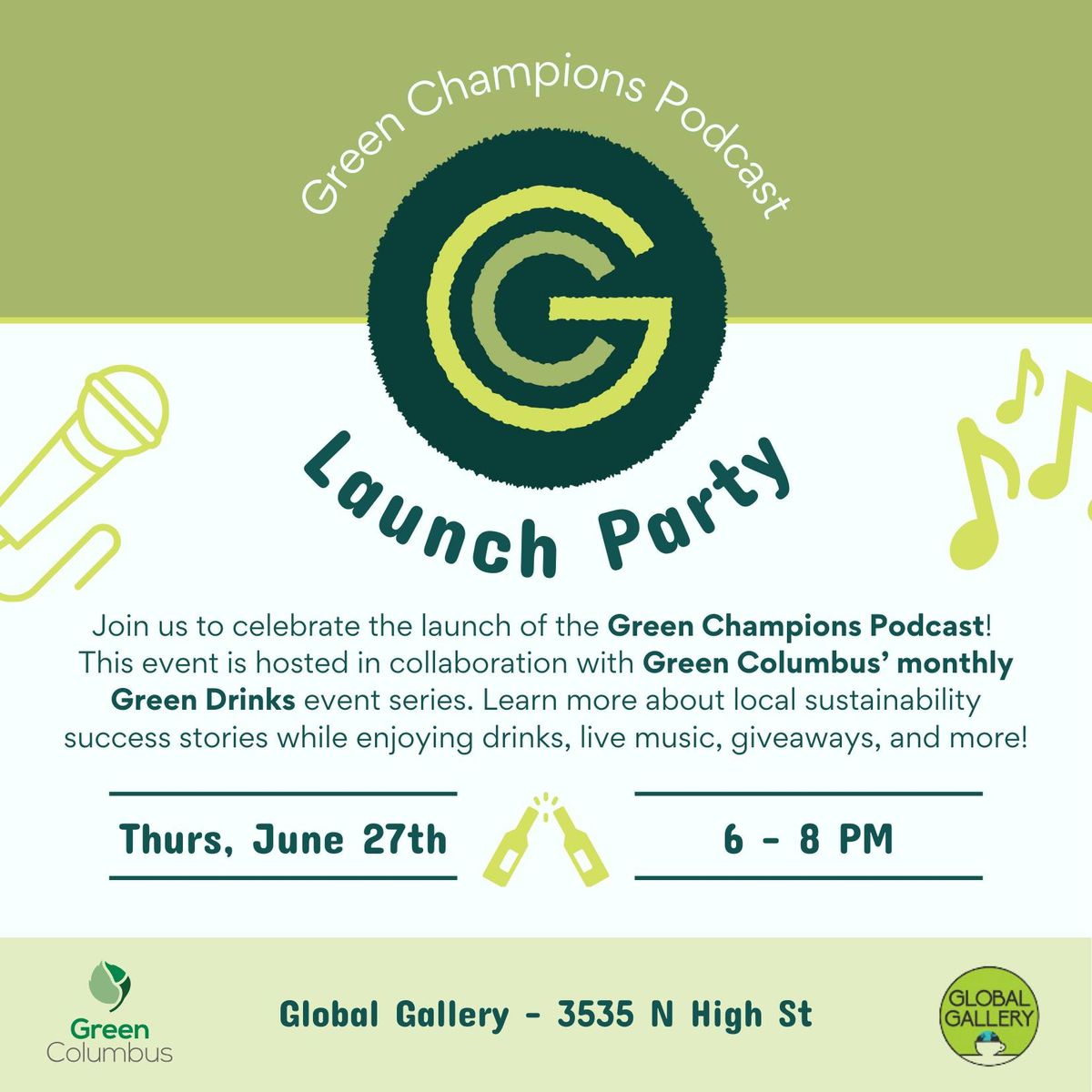 June Green Drinks: Green Champions Podcast Launch Party