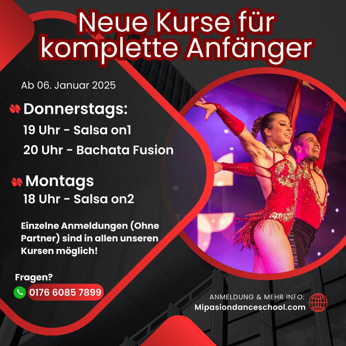 Neue Anf\u00e4ngerkurse - Mi Pasi\u00f3n Dance School 