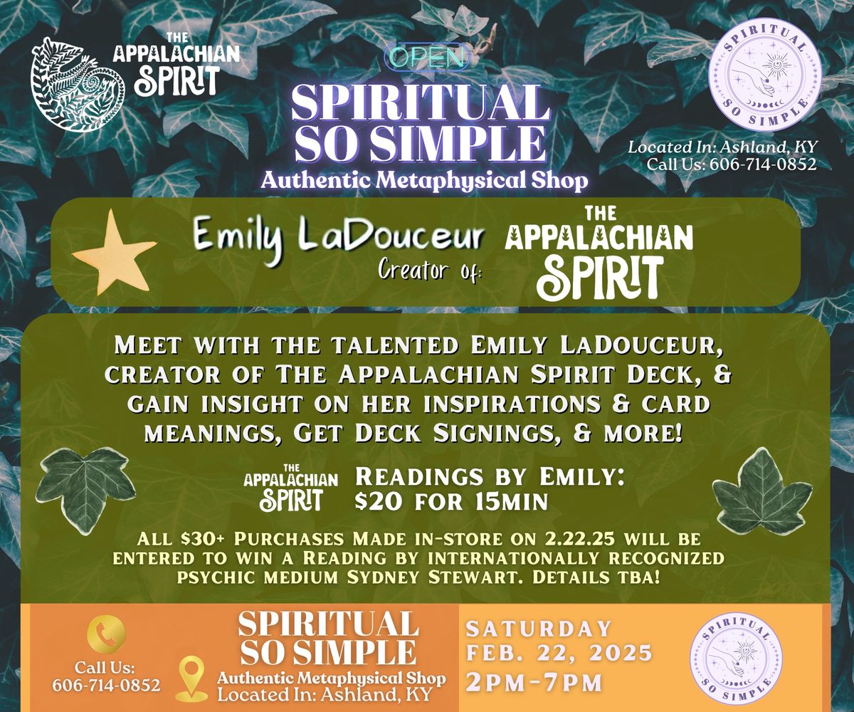 \u2728Special Guest: Emily LaDouceur, Creator of The Appalachian Spirit Deck!\ud83c\udf3f\u2728