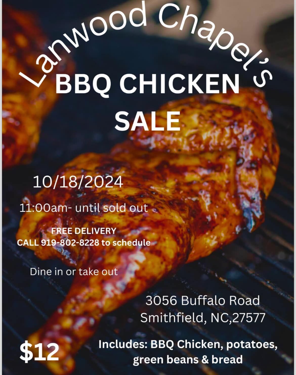 Lanwood Chapel Church BBQ Chicken Sale