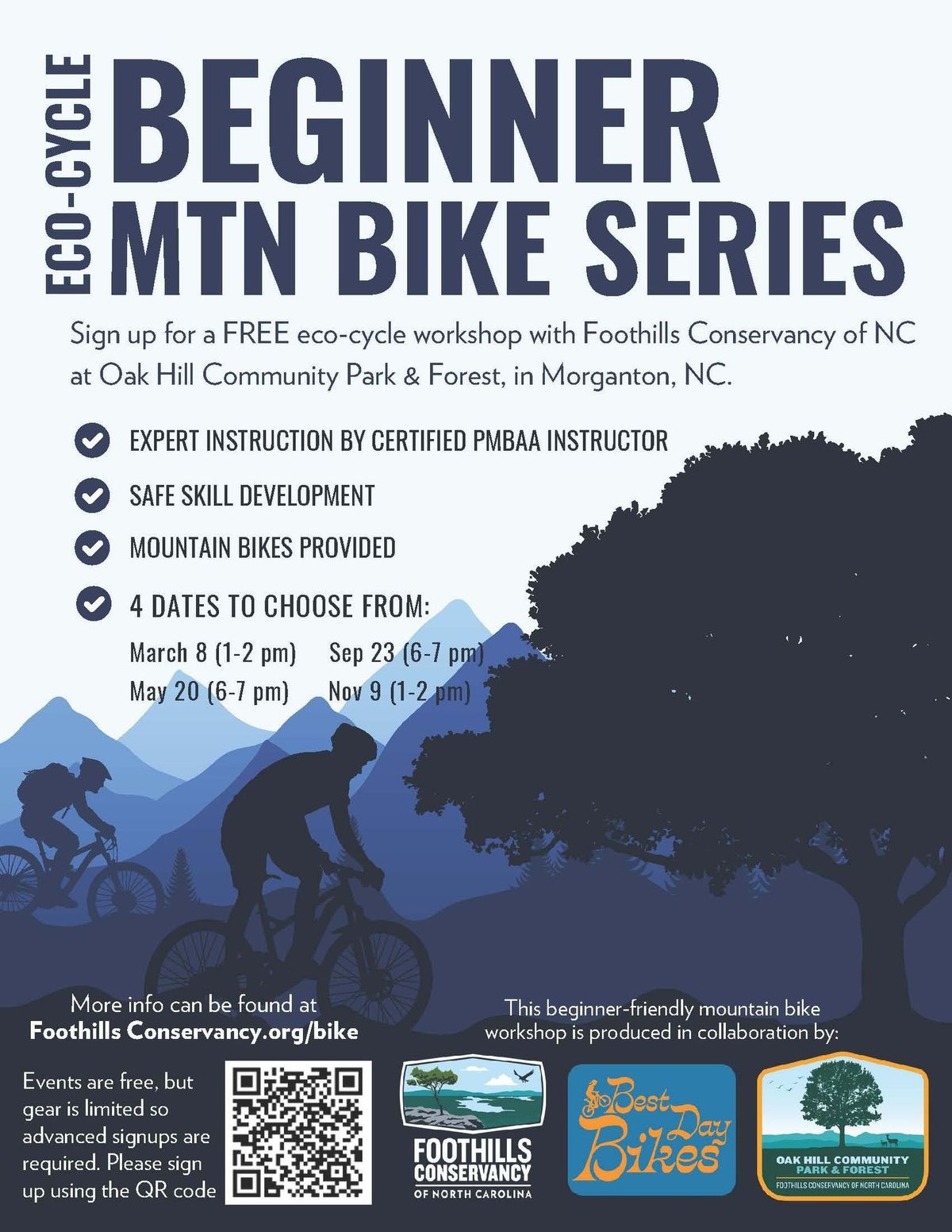 Eco-Cycle: Beginner Mtn Bike Workshops