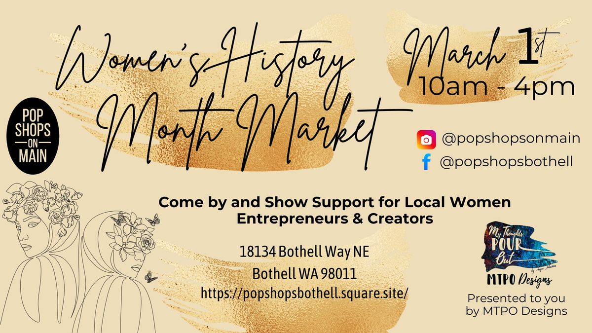 Women's History Month Market at the Pop Shops