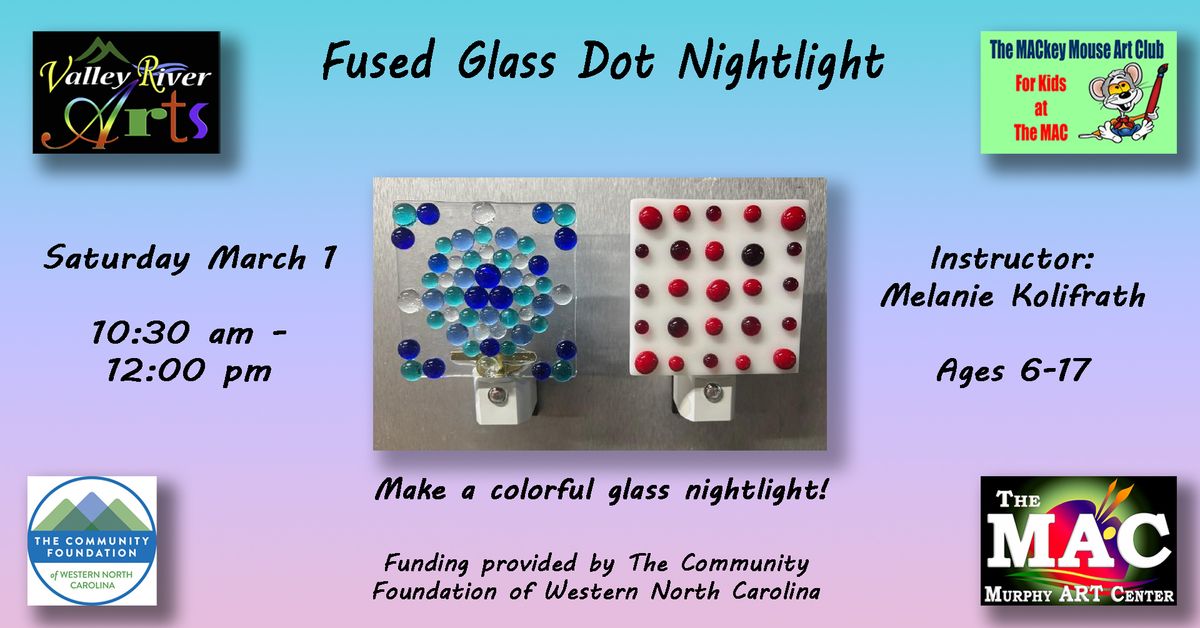 Fused Glass Dot Nightlight