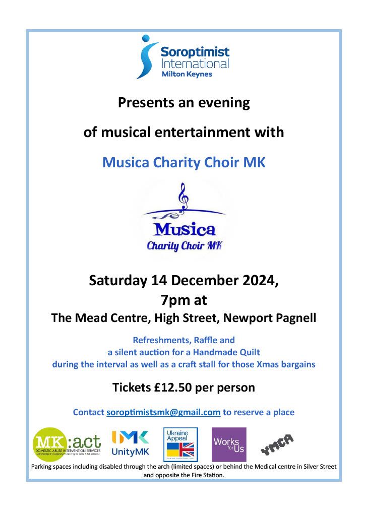 An evening of musical entertainment - on behalf of Soroptimists Milton Keynes