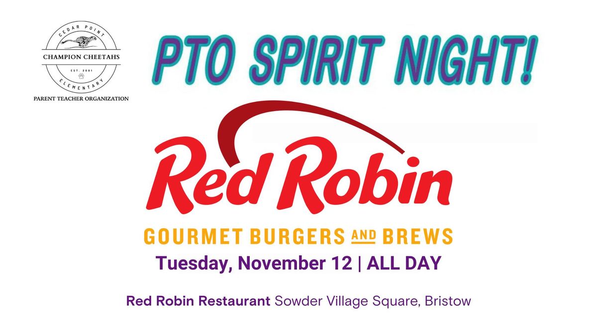 PTO Spirit Night - Red Robin