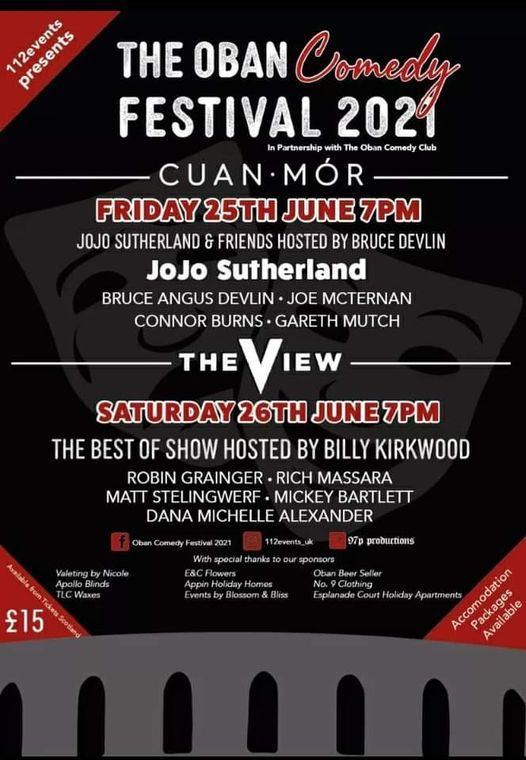 Jojo Sutherland Friends Oban 25 June To 26 June