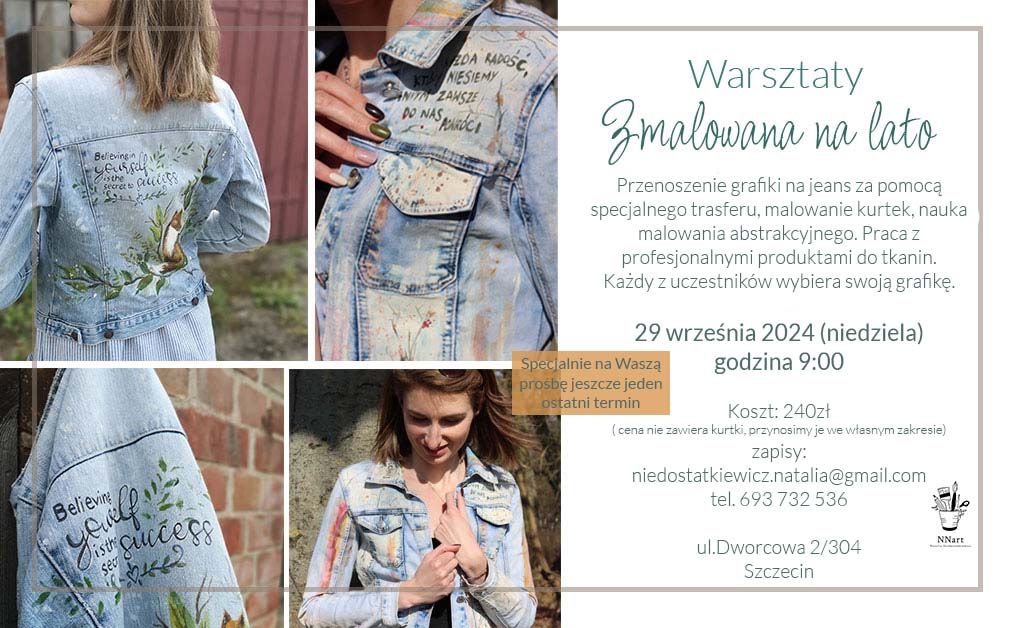 Warsztaty malowania kurtek jeansowych - Zmalowana na lato - na Wasze \u017cyczenie jeszcze jeden ostatni 