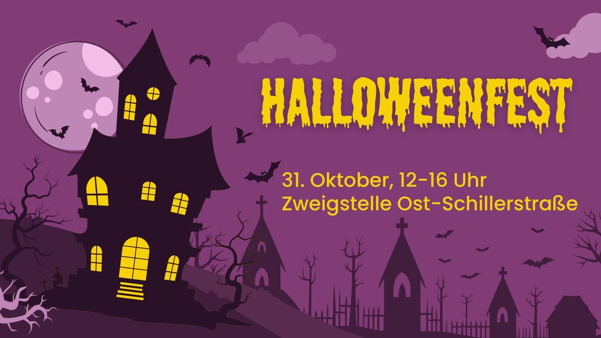 Halloweenfest in der Zweigstelle Ost-Schillerstra\u00dfe