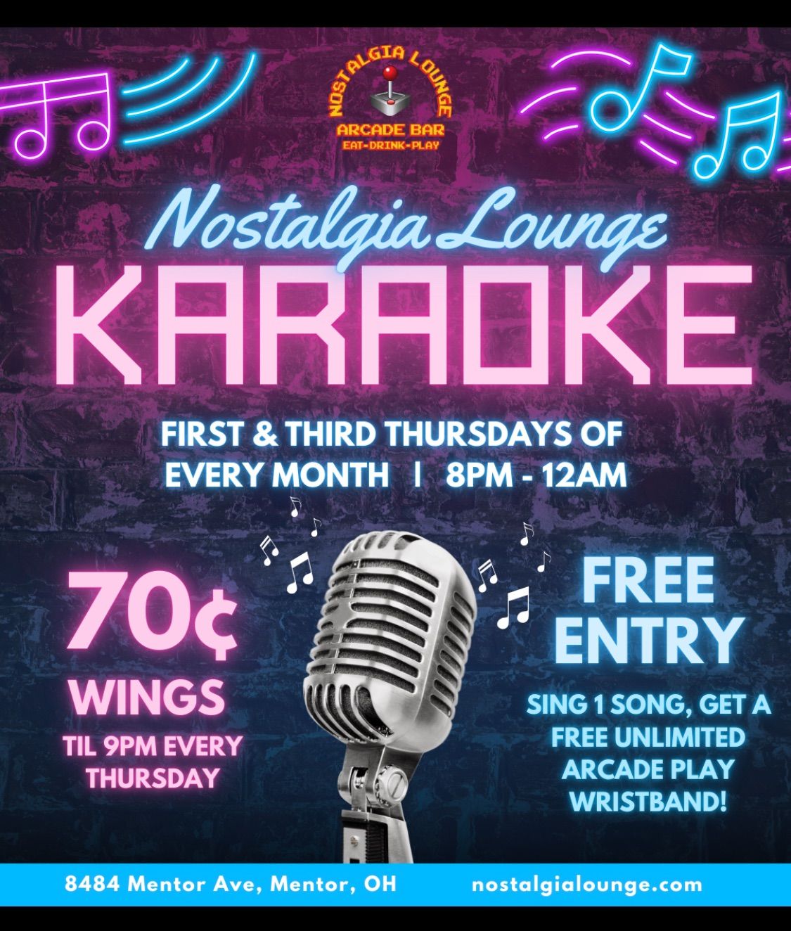 Karaoke & Wing Night! \ud83c\udfa4 \ud83d\udc14 8pm Karaoke Starts! 