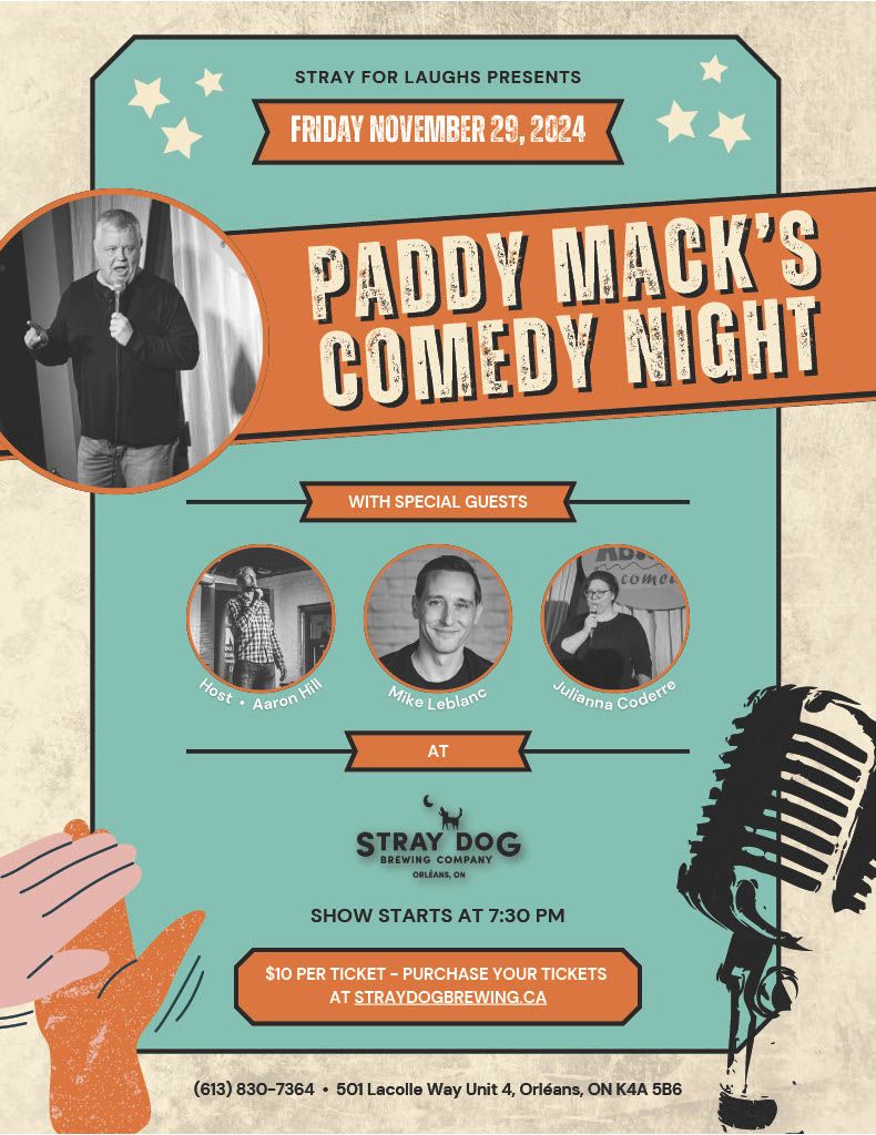 SDBC Taproom Concerts Presents - Stray For Laughs w\/ Paddy Mack and Friends