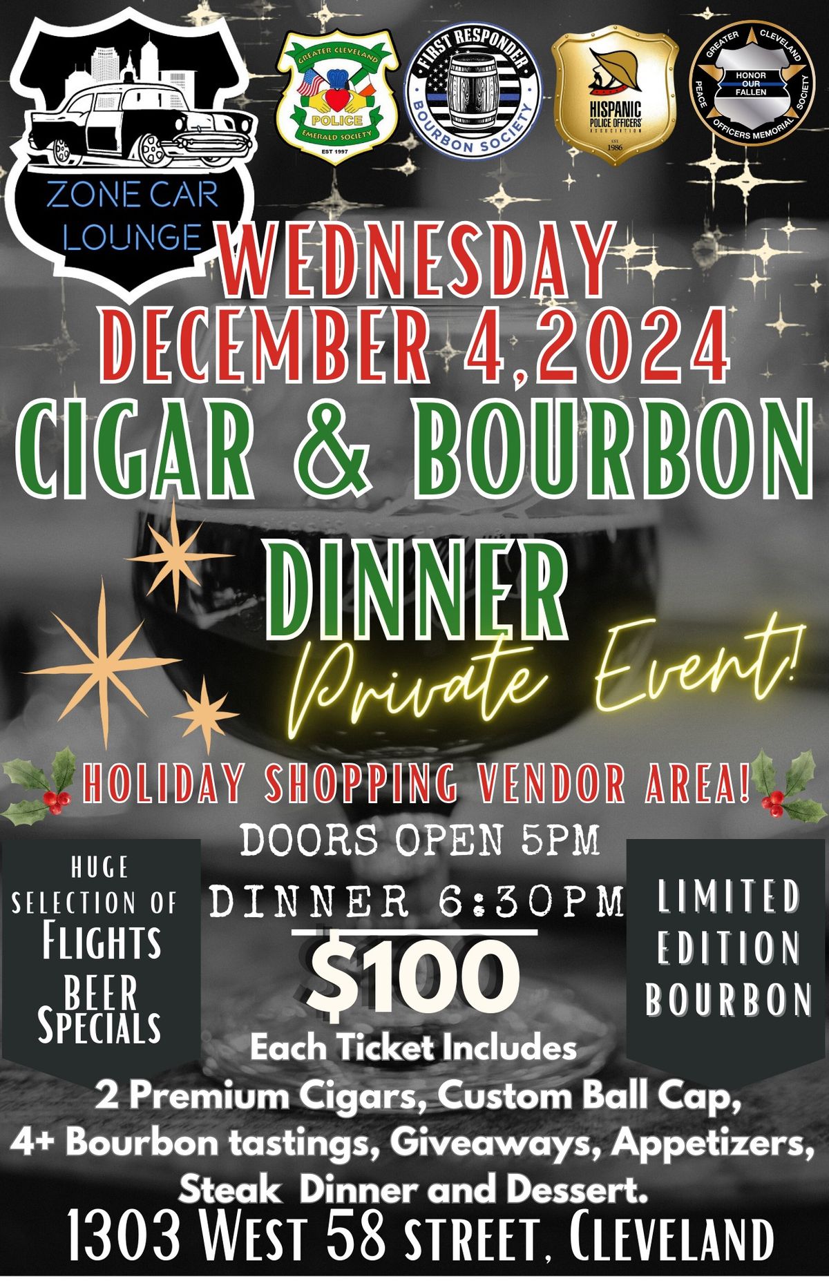 Holiday Cigar & Bourbon Dinner 