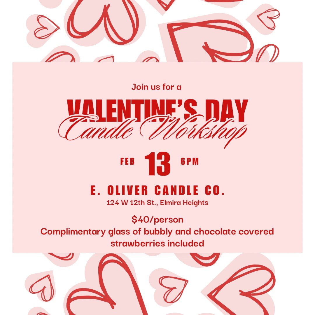 Valentine\u2019s Day Candle Workshop at E. Oliver Candle Co.