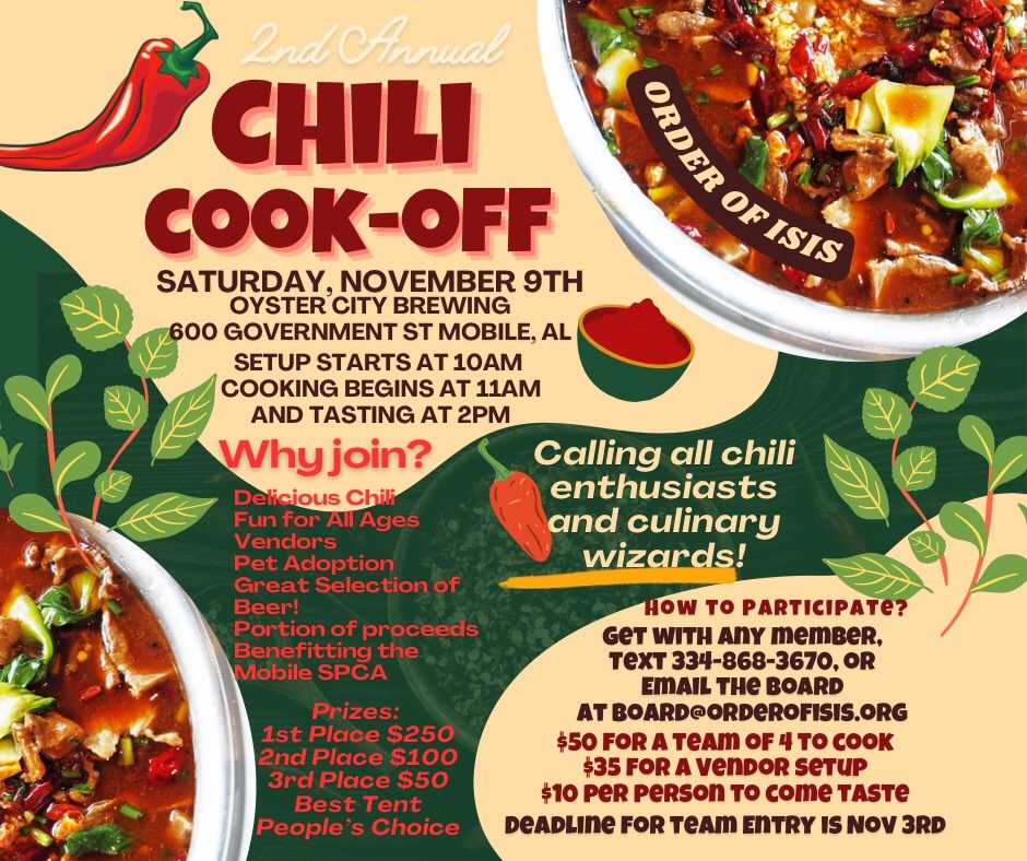 Order of Isis 2nd annual Chili Cookoff 