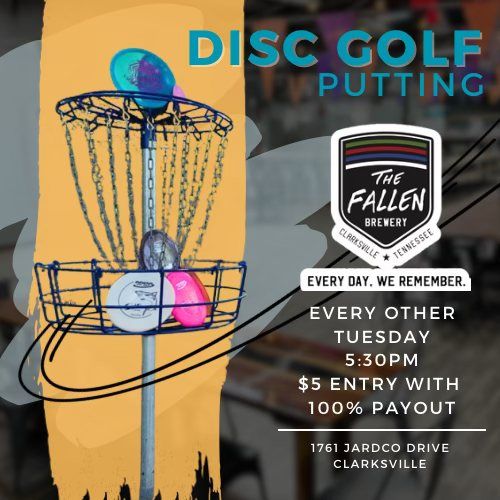 Disc Golf Putting at The Fallen Brewery