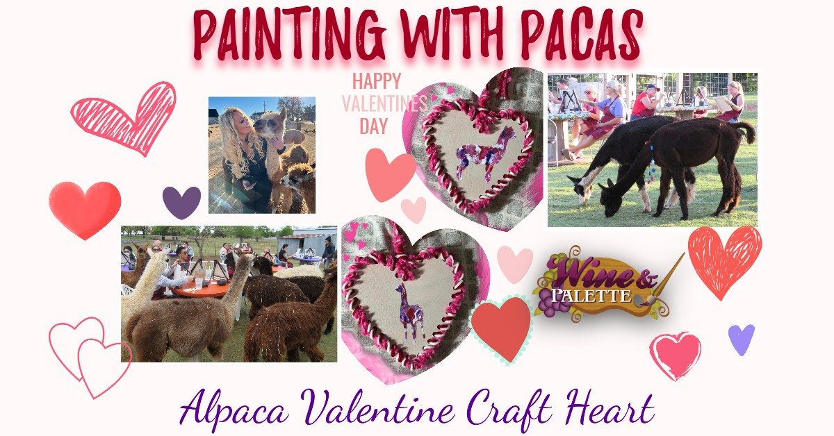 Wine and Palette: Alpaca Valentine Craft Heart