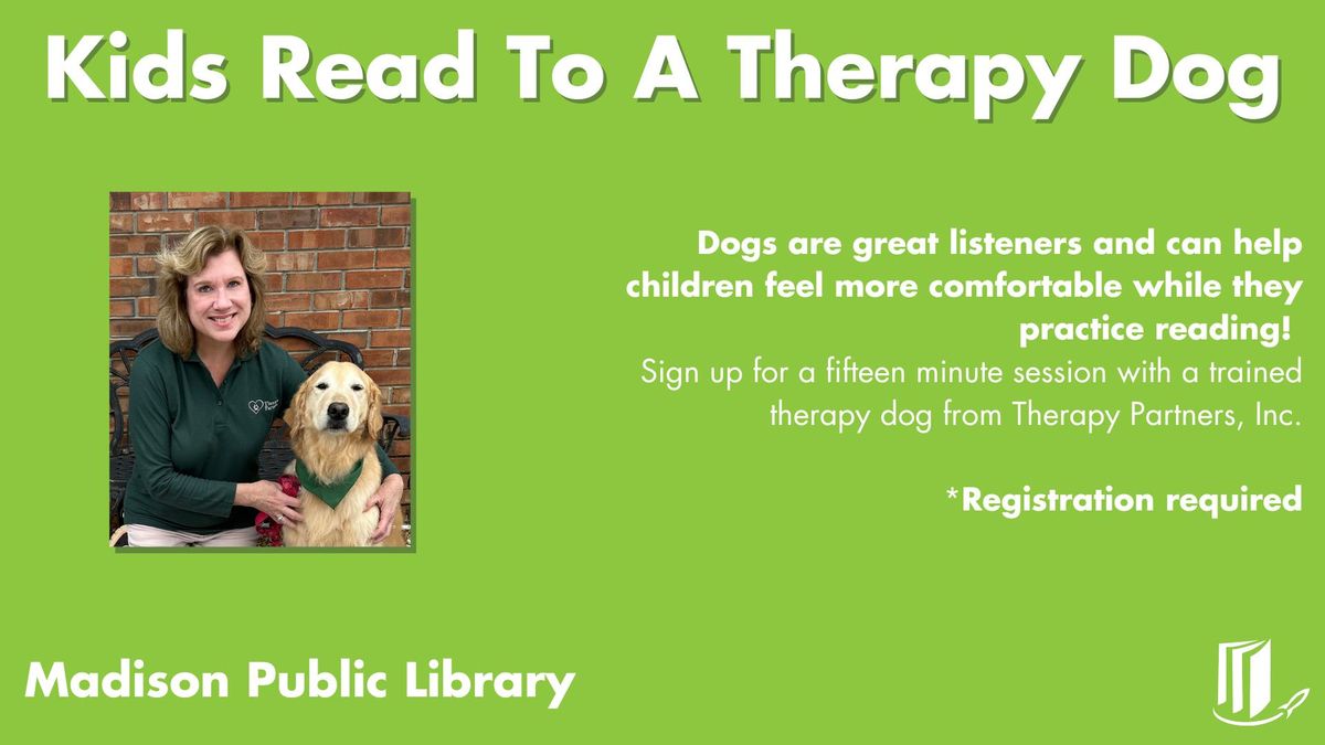 Kids Read to a Therapy Dog