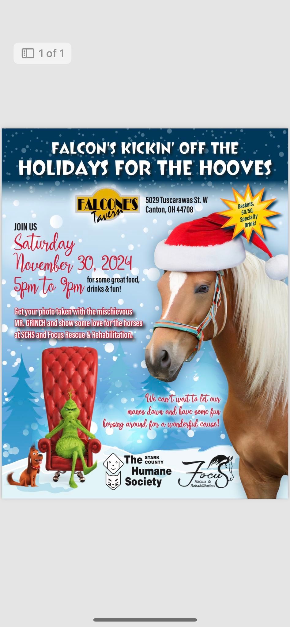 Falcone\u2019s Kickin\u2019 off the Holidays for the Hooves