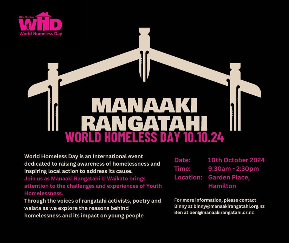 Manaaki Rangatahi: World Homeless Day