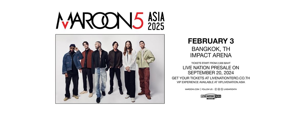 Maroon 5 Asia 2025 - Bangkok