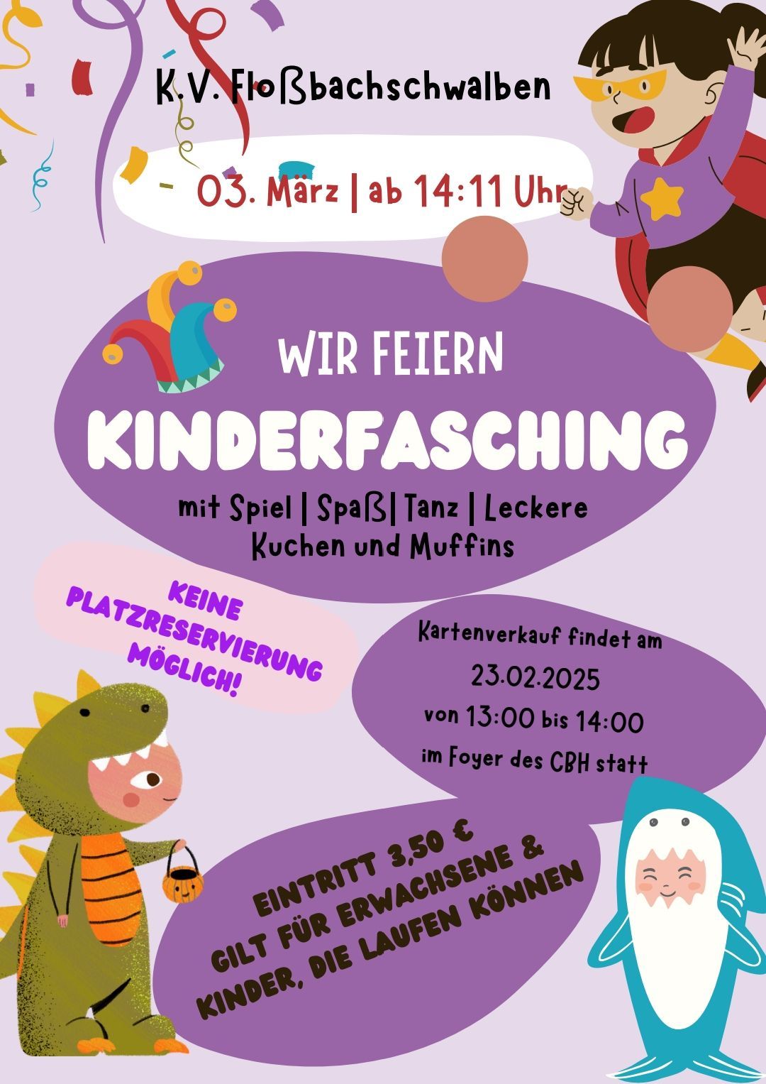 Kinderfasching Flo\u00dfbachschwalben 