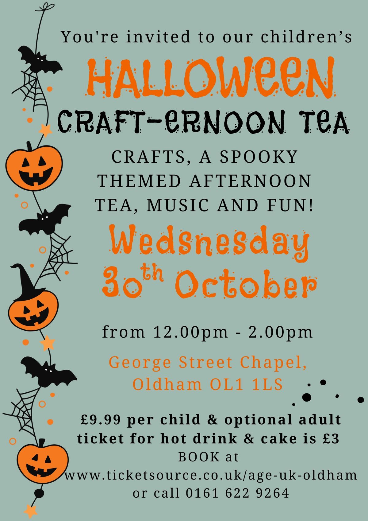 Halloween Children's Craft-ernoon Tea