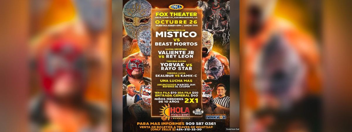 LUCHA ESTELAR MISTICO VS BEAST MORTOS 