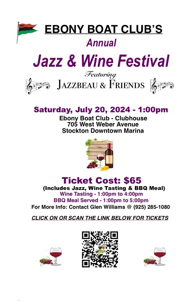 Ebony Boat Club's Annual Jazz and Wine Cruise In