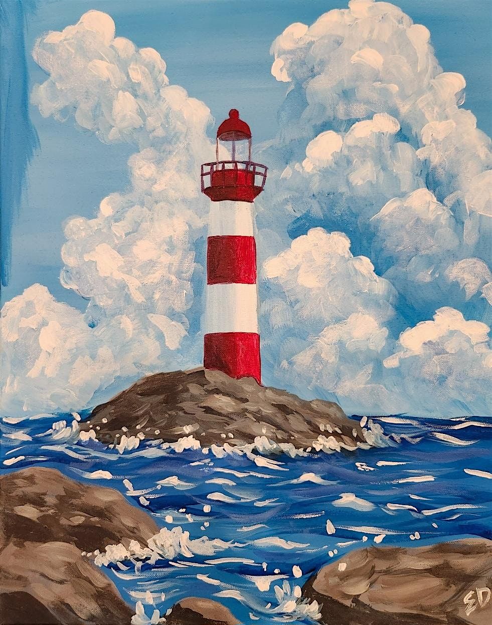 Lighthouse On The Rocks